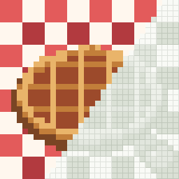Apple pie, partly coloured
