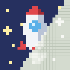 Little rocket, partly coloured