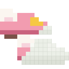 Fluffy slippers, partly coloured