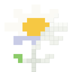 Lawn daisy, partly coloured